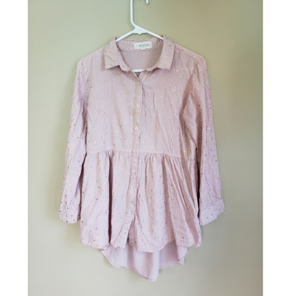 Anthropologie Luna moon pink tunic sm…